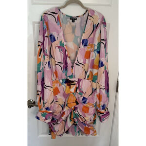 PrettyLittleThing Multicolor Abstract Mini Dress